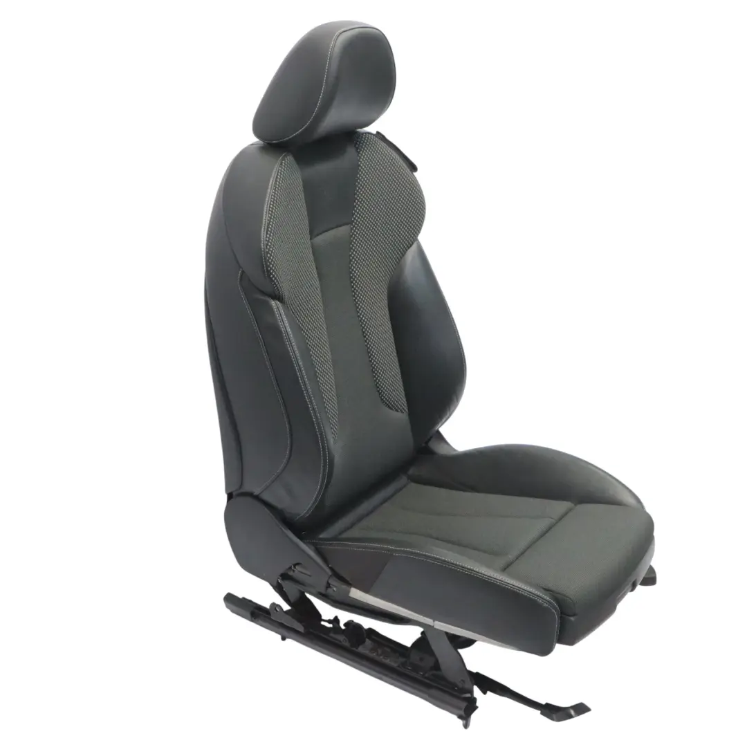 Audi A3 8V Siège avant gauche 3 portes S Line chauffant mi-cuir Noir Argent - SKU 8V7881805H-1 - Numéro de pièce 8V7881805H