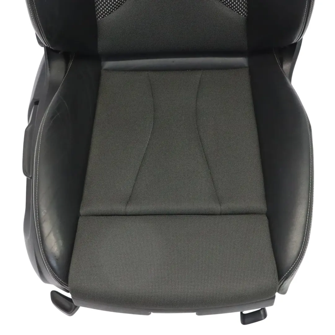 Audi A3 8V Siège avant droit 3 portes S Line chauffant mi-cuir Noir Argent - SKU 8V7881806H-1 - Numéro de pièce 8V7881806H