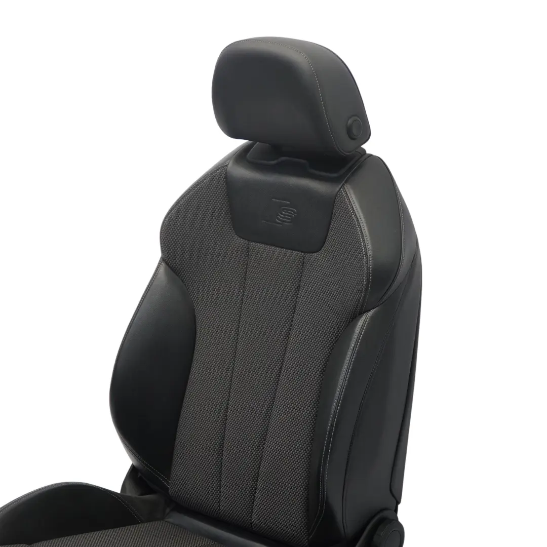 Audi A4 B9 Asiento Delantero S-Line Izquierdo Cuero Tela Soul Negro Fels Gris - SKU 8W0881805F-1 - Número de pieza 8W0881805F