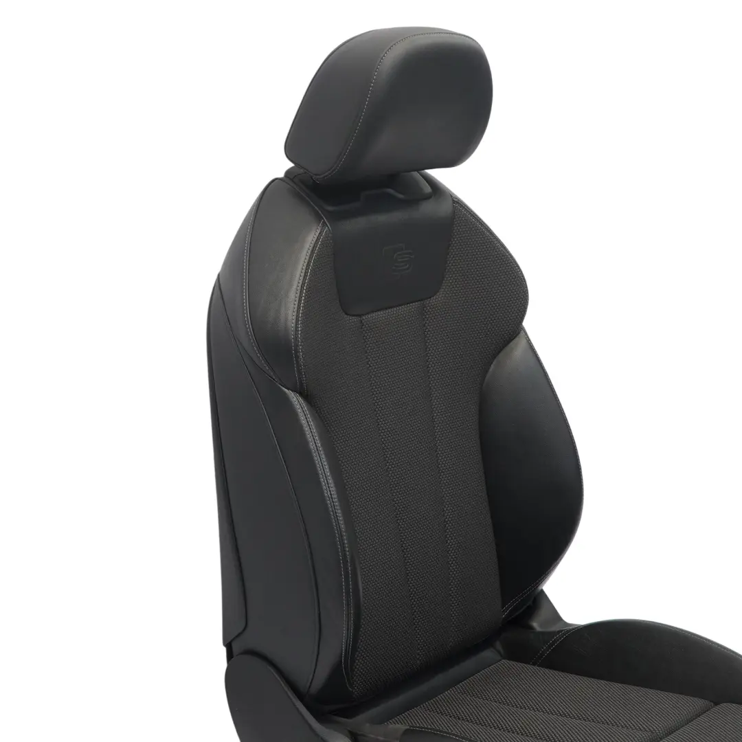Audi A4 B9 Asiento Delantero S-Line Izquierdo Cuero Tela Soul Negro Fels Gris - SKU 8W0881805F-1 - Número de pieza 8W0881805F