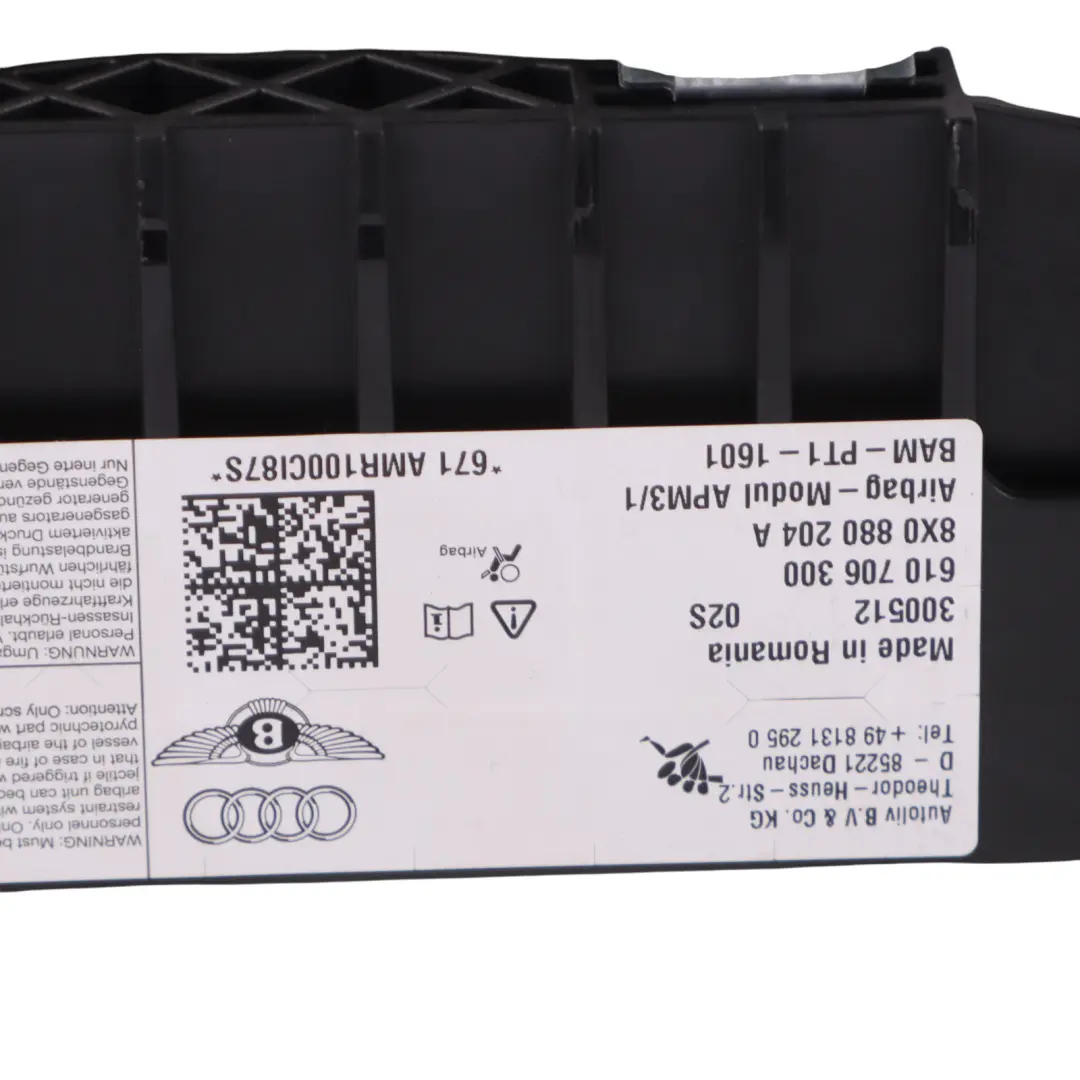 Audi A1 8X Modulo aria cruscotto anteriore destra lato passeggero - SKU 8X0880204A - Numero di parte 8X0880204A