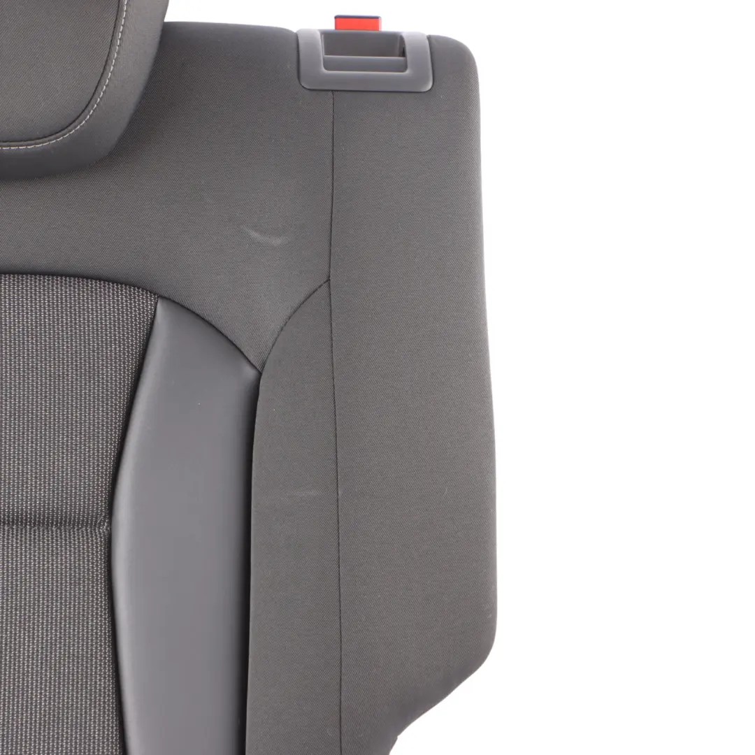 Audi A1 8X Seat Backrest Half Leather Cloth Soul Black Grey Rear Left N/S - SKU 8X0885805E - Part number 8X0885805E