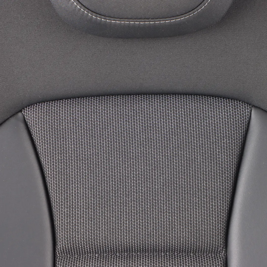 Audi A1 8X Seat Backrest Half Leather Cloth Soul Black Grey Rear Left N/S - SKU 8X0885805E - Part number 8X0885805E
