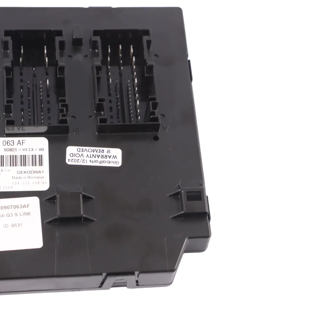 Audi Q3 S Line BCM Body Control Module Unit ECU - SKU 8X0907063AF - Part number 8X0907063AF