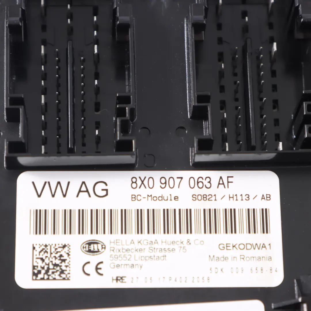 Audi Q3 S Line BCM Body Control Module Unit ECU - SKU 8X0907063AF - Part number 8X0907063AF
