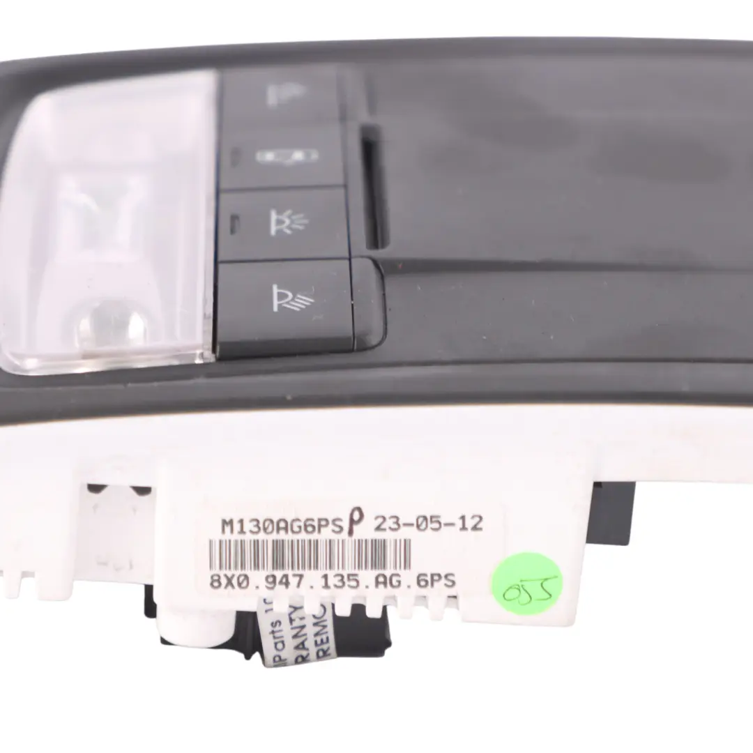 Lampada di cortesia per headliner interno tetto centrale per Audi A1 8X con numero di parte 8X0947135AG Audi A1 8X Lampada di cortesia per headliner interno tetto centrale - SKU 8X0947135AG - Numero di parte 8X0947135AG