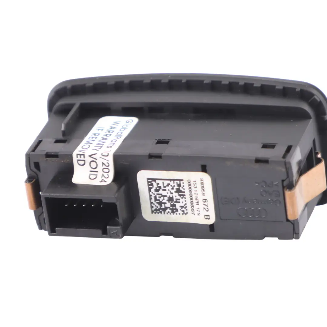 Audi A1 8X Hazard Light Switch Taste Panel Trim Abdeckung - SKU 8X0959672B - Teilenummer 8X0959672B
