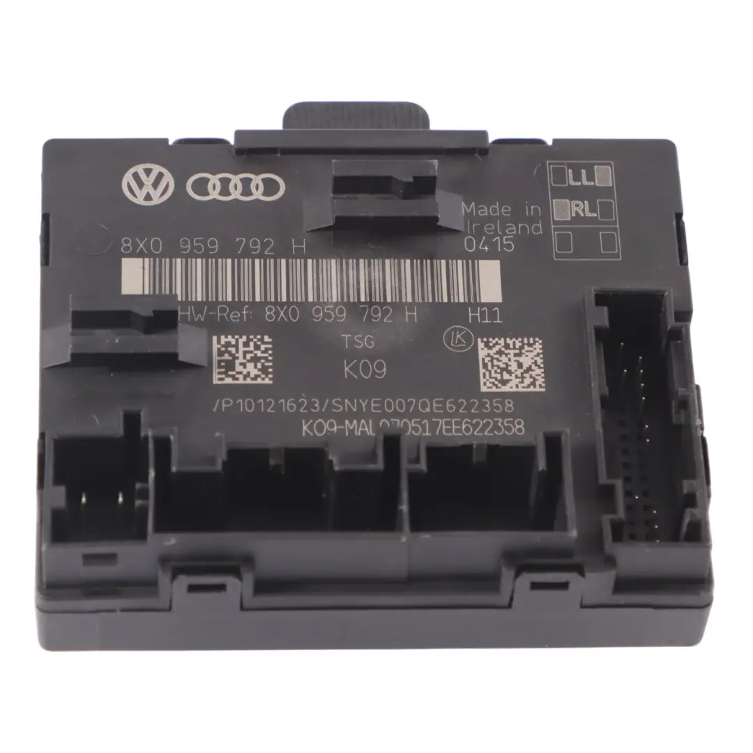 Audi Q3 8U Door Module Front Door Left N/S Control Module - SKU 8X0959792H - Part number 8X0959792H