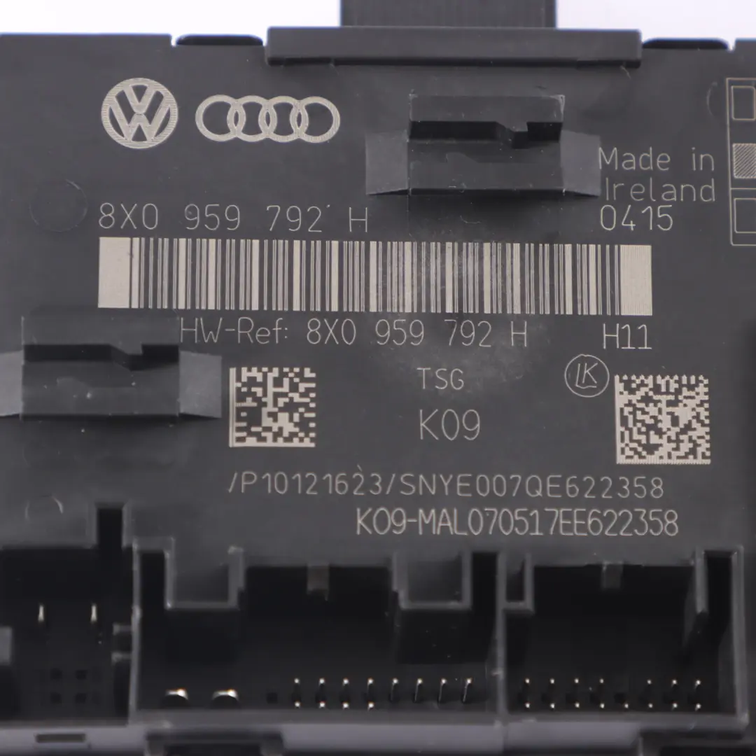 Audi Q3 8U Door Module Front Door Left N/S Control Module - SKU 8X0959792H - Part number 8X0959792H