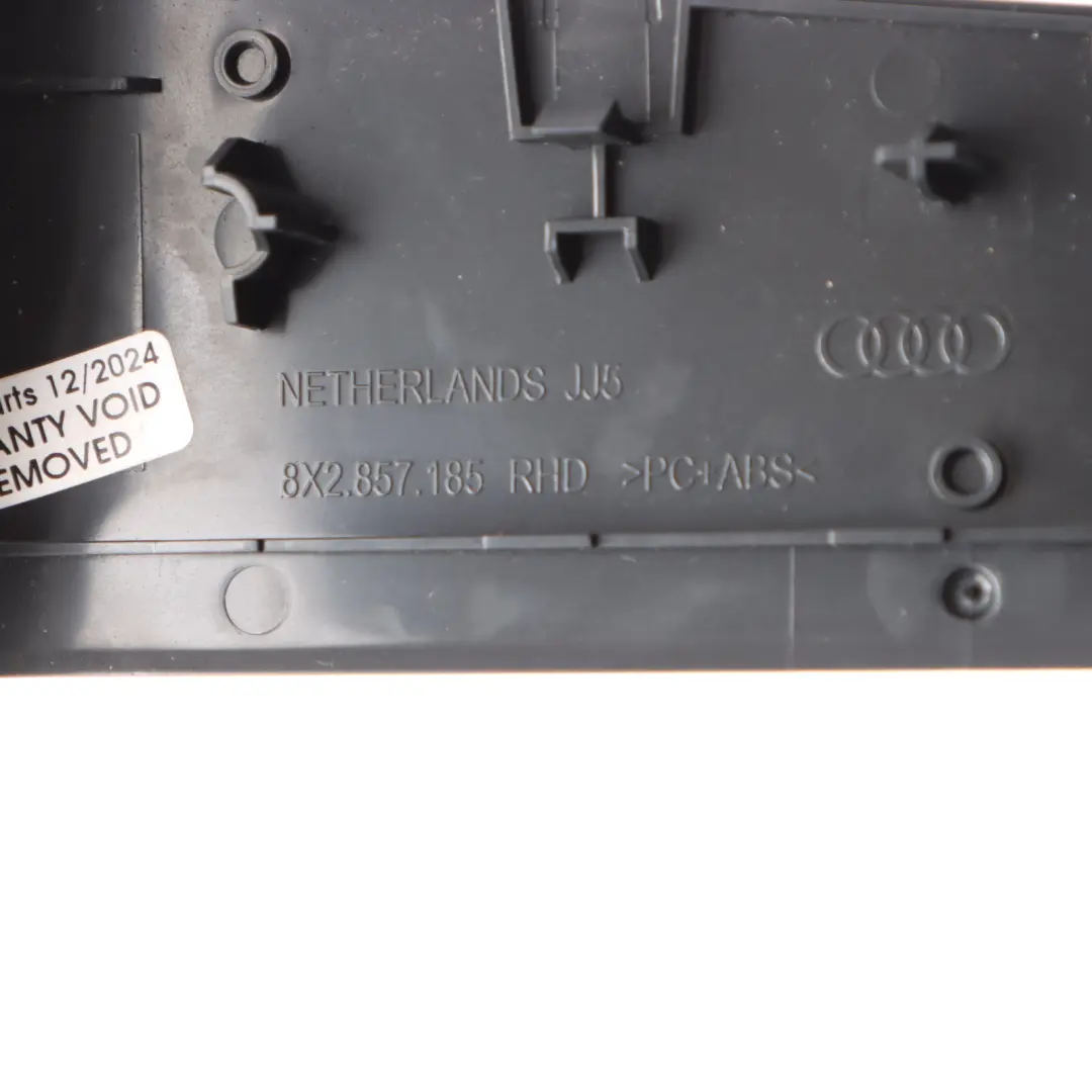 Audi A1 8X Lower Centre Console Trim Cover Panel - SKU 8X2857185 - Part number 8X2857185