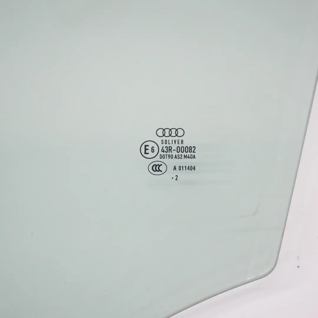 Audi A1 8X Cristal Puerta Delantera Izquierda AS2 Verde - SKU 8X4845201 - Número de pieza 8X4845201