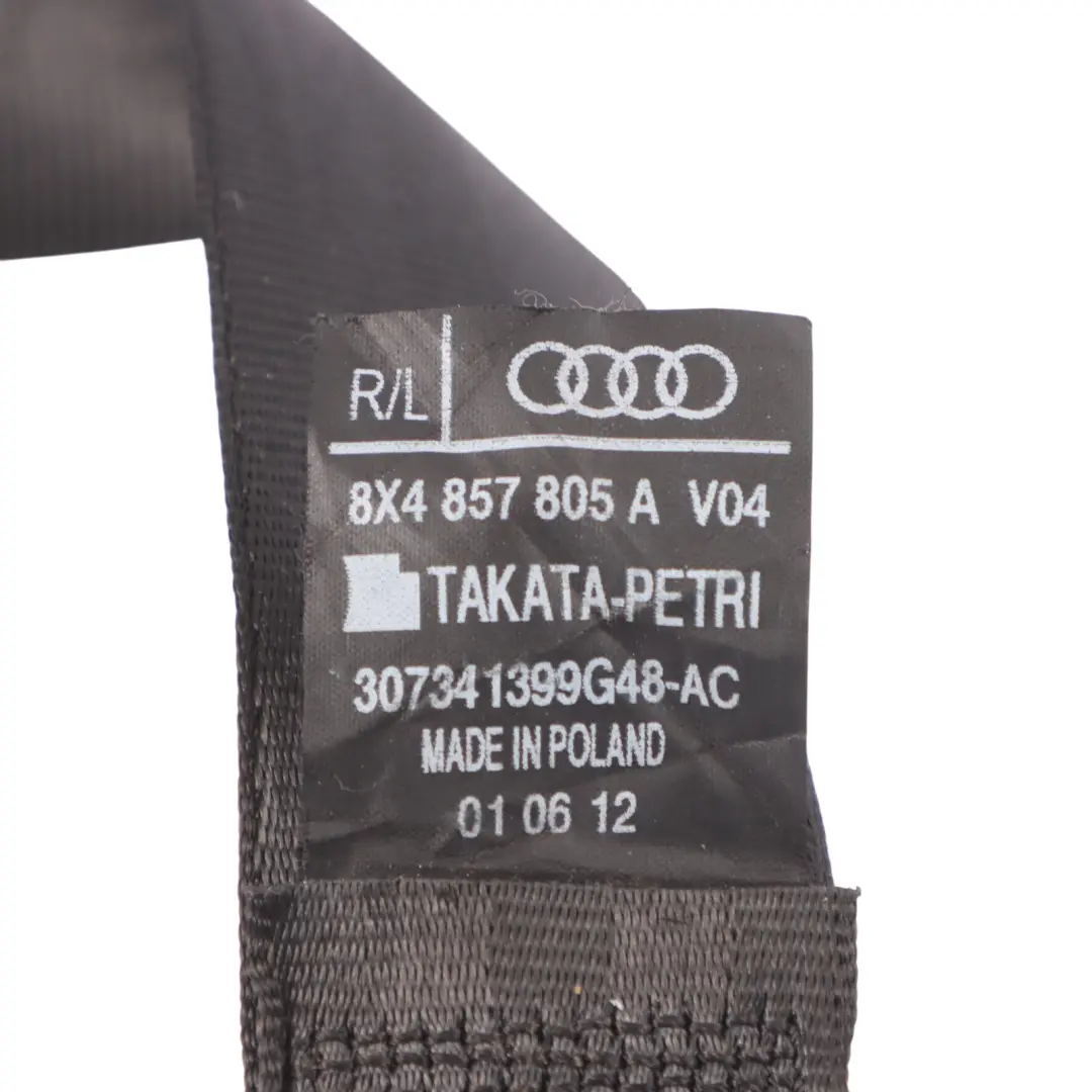 Oberer Sicherheitsgurt Hinten Links Rechts Schwarz für Audi A1 8X mit Teilenummer 8X4857805A Audi A1 8X Oberer Sicherheitsgurt Hinten Links Rechts Schwarz - SKU 8X4857805A - Teilenummer 8X4857805A