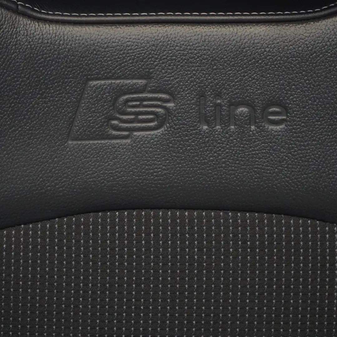 Audi A1 8X S-Line Sport Seat Front Right O/S Half Leather Black 5 Door Interior - SKU 8X4881806G - Part number 8X4881806G