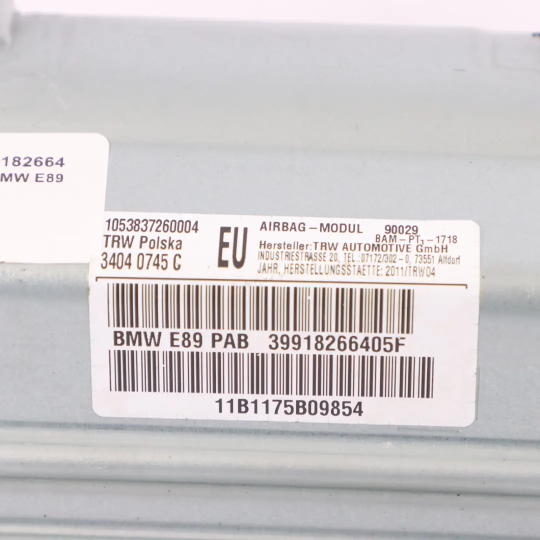 Poduszka Powietrzna Pasażera do BMW Z4 E89 o numerze 9182664 BMW Z4 E89 Poduszka Powietrzna Pasażera - SKU 9182664 - Numer Części 9182664