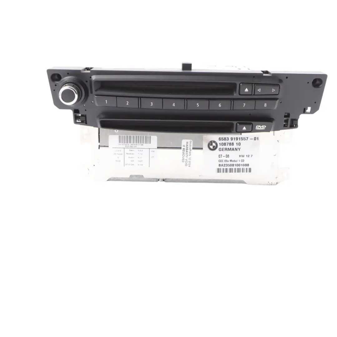BMW E63 Head Unit Profesional CCC Radio Multimedia DVD Player Sat Nav - SKU 9191557 - Part number 9191557