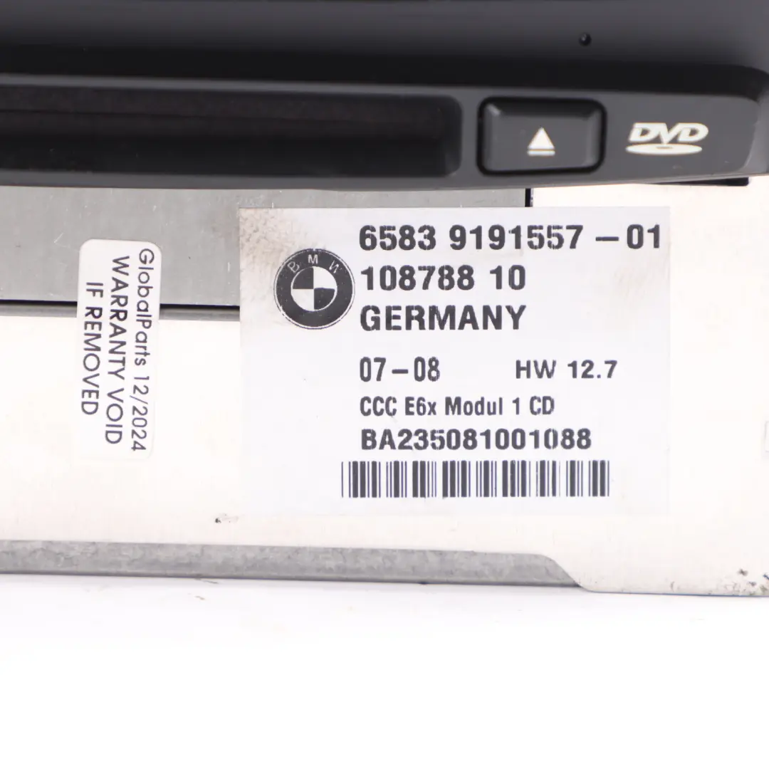 Head Unit Profesional CCC Radio Multimedia DVD Player Sat Nav to BMW E63 with Part number 9191557 BMW E63 Head Unit Profesional CCC Radio Multimedia DVD Player Sat Nav - SKU 9191557 - Part number 9191557