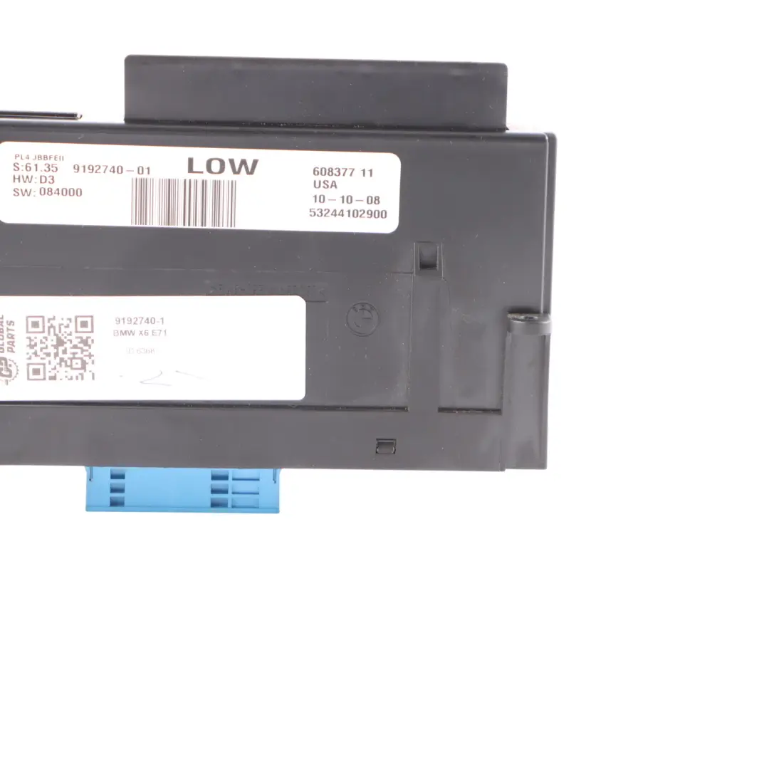 ECU Body Control Module Junction Box PL4 JBBFE II to BMW X6 E71 with Part number 9192740 BMW X6 E71 ECU Body Control Module Junction Box PL4 JBBFE II - SKU 9192740-1 - Part number 9192740