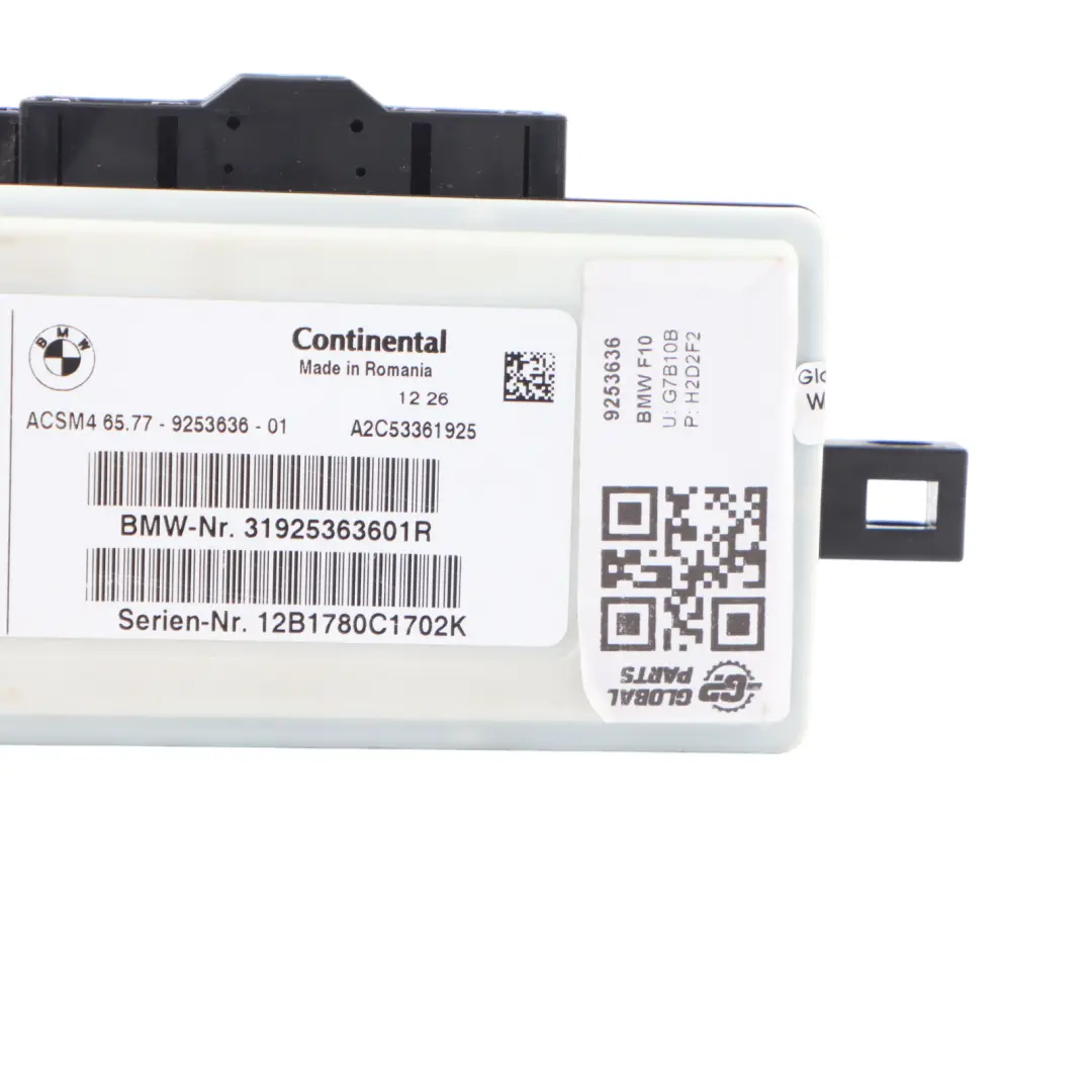 Modulo Aria BMW F10 F11 F13 X3 F25 ECU Unità di controllo Controllore  - SKU 9253636 - Numero di parte 9253636