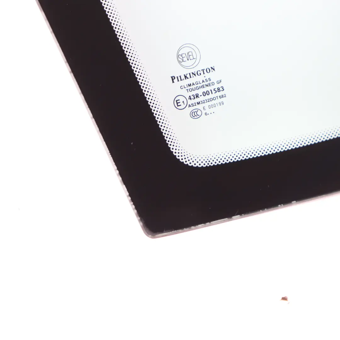 Citroen Relay Peugeot Boxer Fiat Ducato Front Right O/S Quarter Glass AS2 to with Part number 926551 Citroen Relay Peugeot Boxer Fiat Ducato Front Right O/S Quarter Glass AS2 - SKU 926551 - Part number 926551