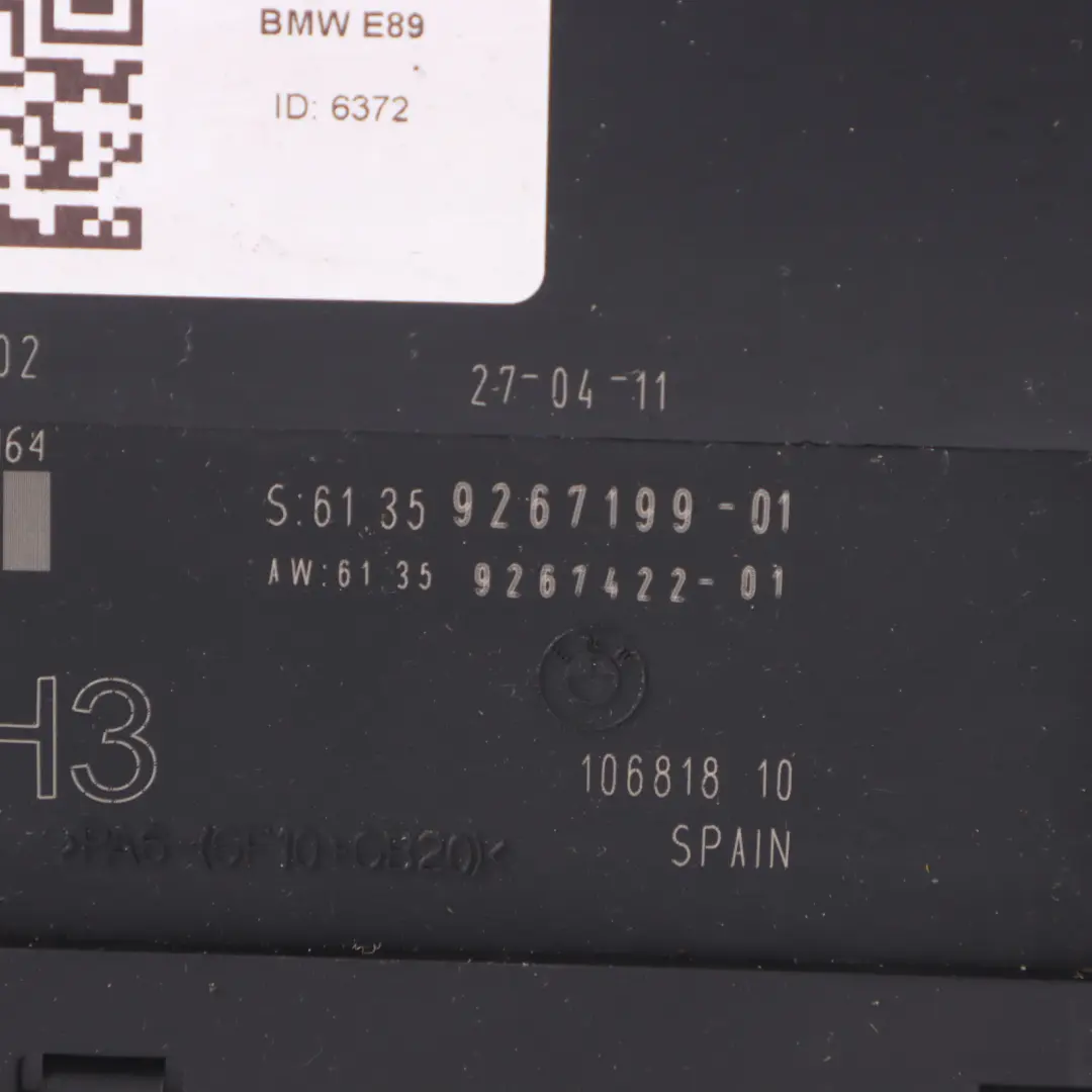 Body Control Comfort Module Unit 8779030 to BMW Z4 E89 with Part number 9267199 BMW Z4 E89 Body Control Comfort Module Unit 8779030 - SKU 9267199 - Part number 9267199