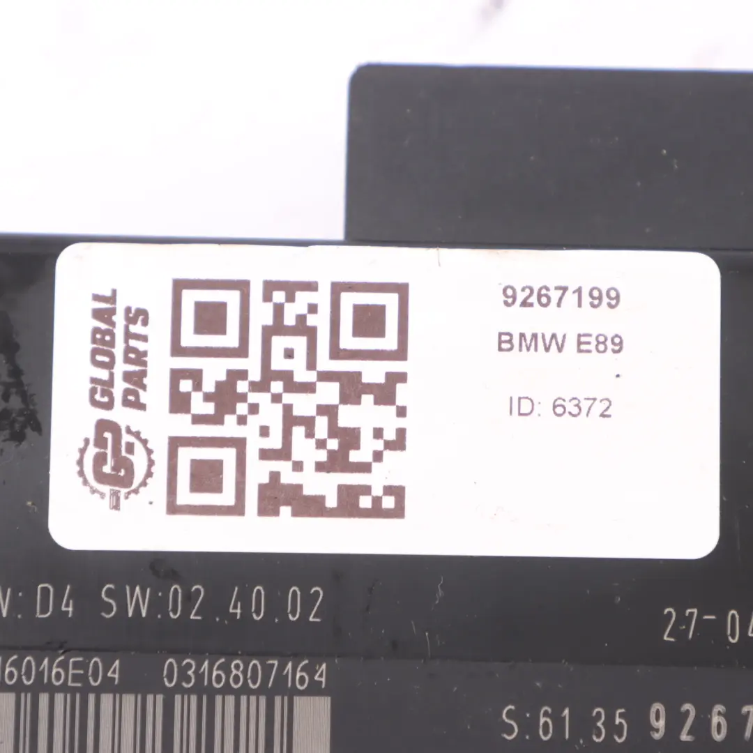 Modulo Controllo Corpo Comfort 8779030 per BMW Z4 E89 con numero di parte 9267199 BMW Z4 E89 Modulo Controllo Corpo Comfort 8779030 - SKU 9267199 - Numero di parte 9267199