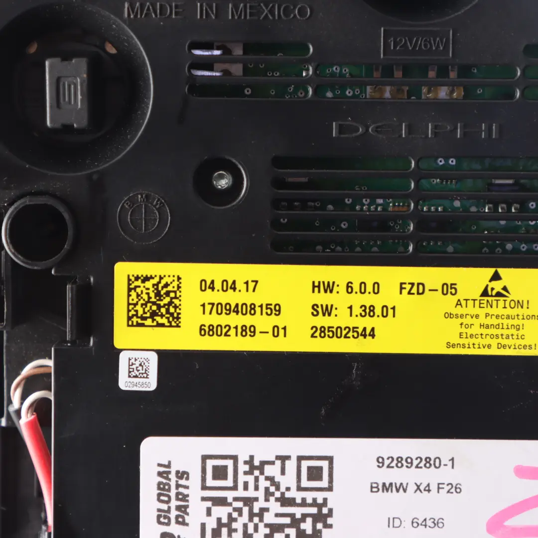 BMW F01 F02 LCI Dachleuchte Schalter Modul Taste Schwarz - SKU 9289280-1 - Teilenummer 9289280