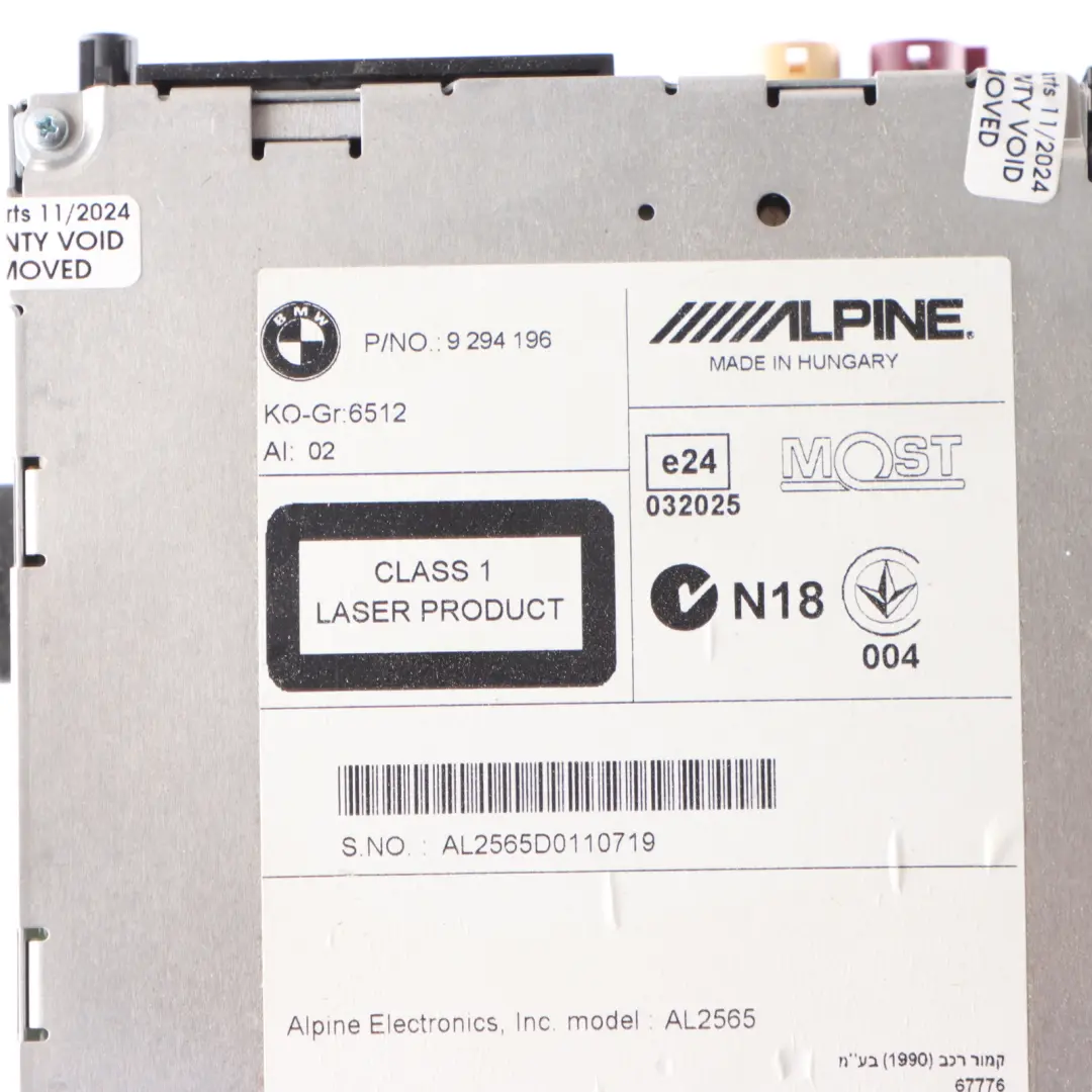 BMW X3 F25 Radio Sat Navi Lecteur CD Unité principale - SKU 9294196 - Numéro de pièce 9294196