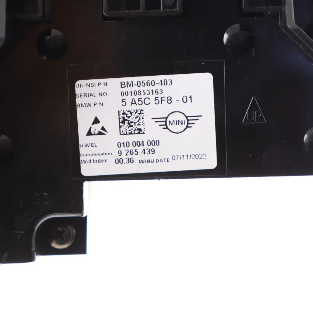 Speedometer Clock Instrument Cluster to Mini Cooper F55 F56 F60 Petrol with Part number 5A5C5F8 Mini Cooper F55 F56 F60 Petrol Speedometer Clock Instrument Cluster - SKU RHD-5A5C5F8 - Part number 5A5C5F8