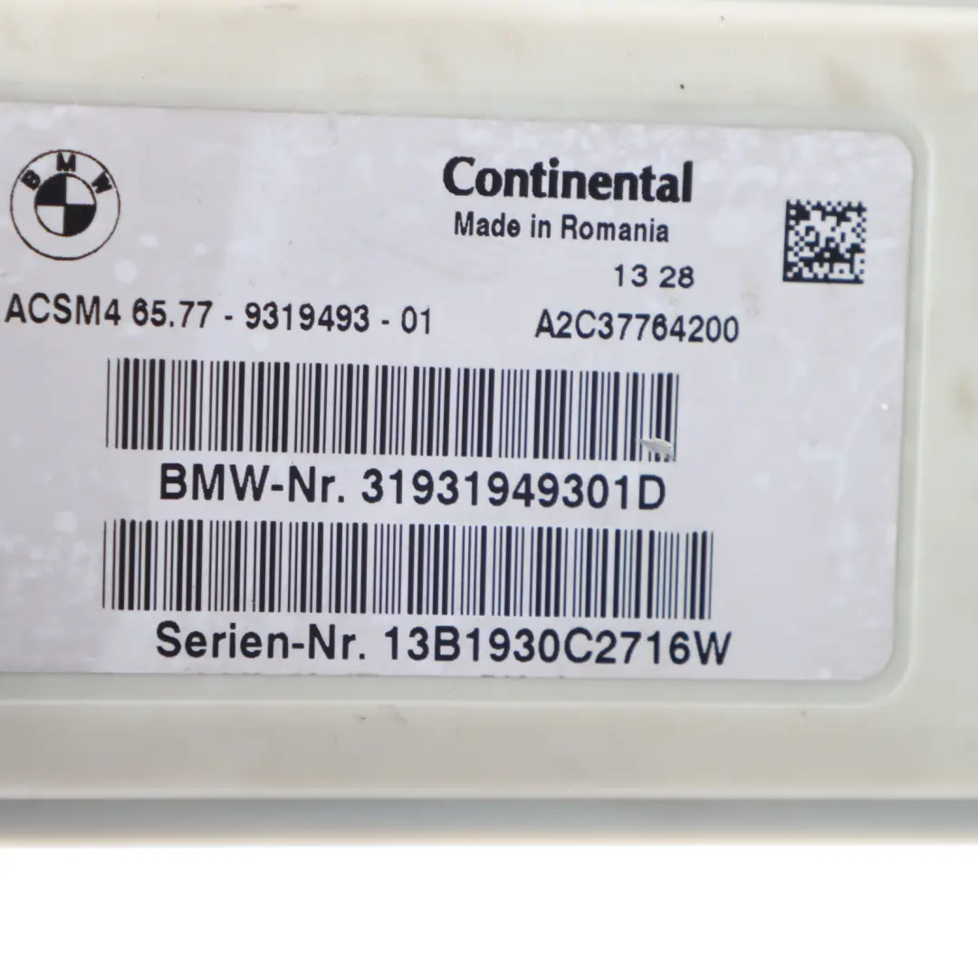Air Module Unit BMW F10 F11 F30 F31 F25 F12 F13 X3 F25 ECU Control - SKU 9319493 - Part number 9319493