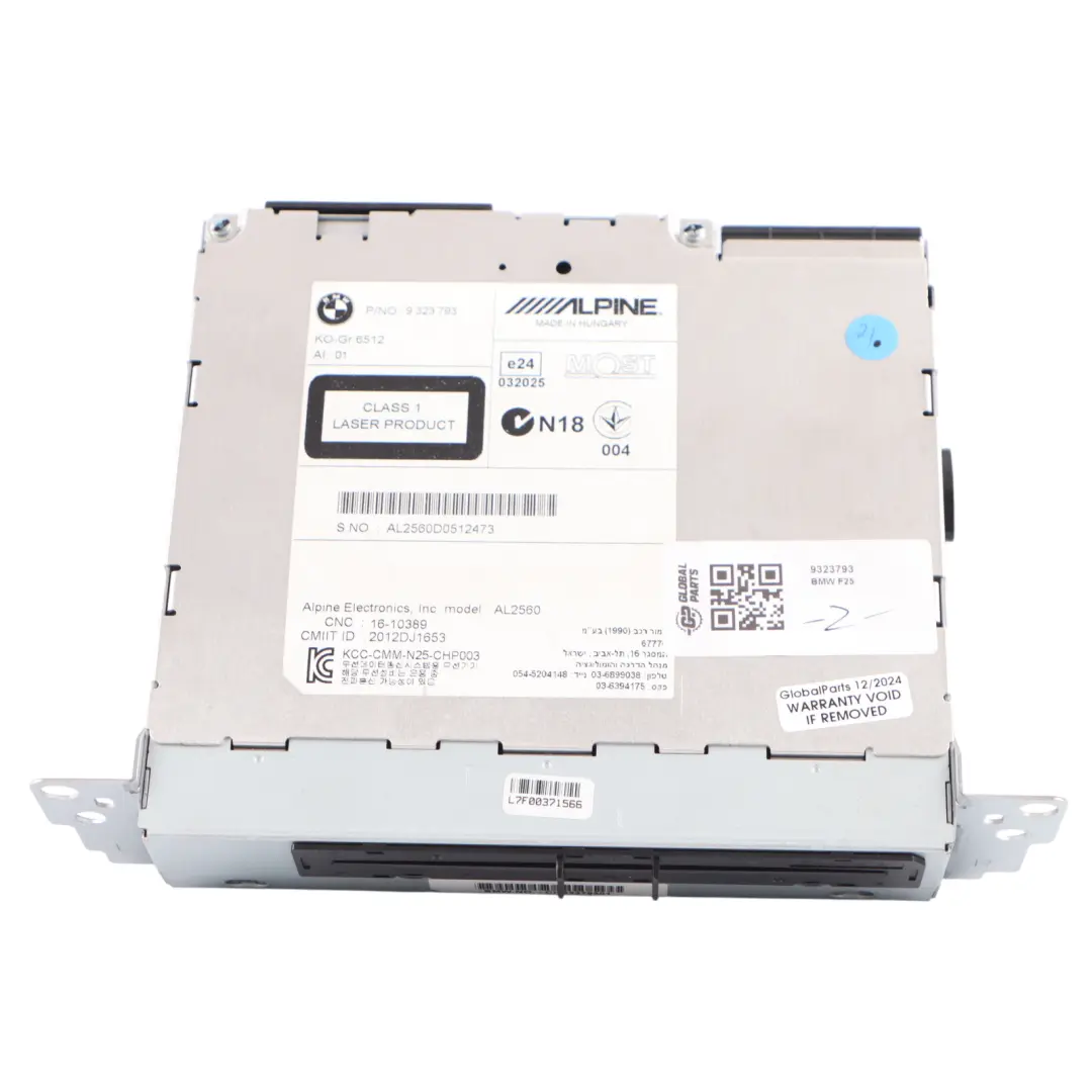 Sat Navi Stereo Radio Audio Head Unit CD Player to BMW X3 F25 with Part number 9323793 BMW X3 F25 Sat Navi Stereo Radio Audio Head Unit CD Player - SKU 9323793 - Part number 9323793