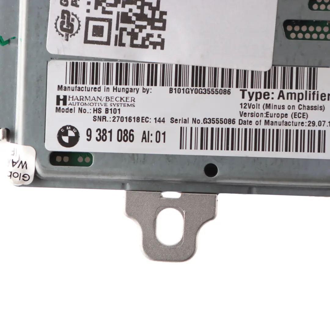 Moduł Wzmacniacz Radia Dźwięku do BMW F06 GT F10 F13 F15 Audi o numerze 9381086 BMW F06 GT F10 F13 F15 Audi Moduł Wzmacniacz Radia Dźwięku - SKU 9381086 - Numer Części 9381086