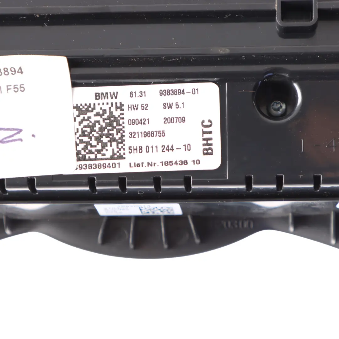 Mini F55 F56 F57 Unità Controllo Interruttore Climatizzatore - SKU 9383894 - Numero di parte 9383894