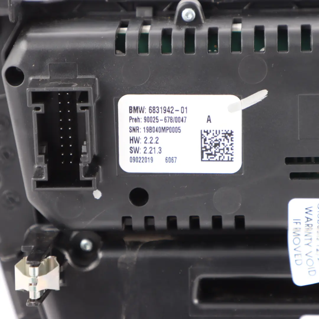 Conditioning Panel BMW X5 F15 X6 F16 Climate Control Radio A/C to Air with Part number 9388808 Air Conditioning Panel BMW X5 F15 X6 F16 Climate Control Radio A/C - SKU 9388808-1 - Part number 9388808