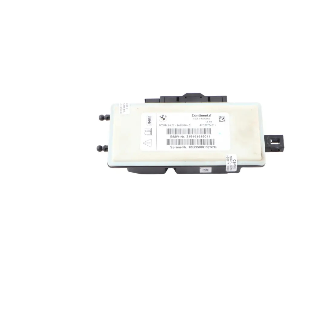 Module BMW F01 F10 X5 F15 X6 F16 F22 ECU ACSM4 Control Unit to Air with Part number 9461916 Air Module BMW F01 F10 X5 F15 X6 F16 F22 ECU ACSM4 Control Unit - SKU 9461916 - Part number 9461916