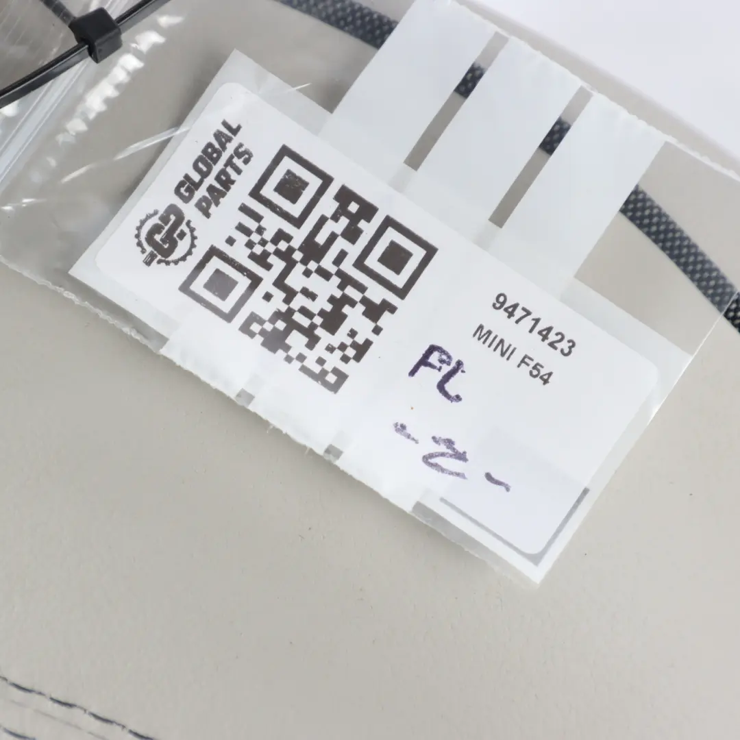 Front Left N/S Heated Leather Chester Grey to Mini Clubman F54 LCI Sport Seat with Part number 9471423 Mini Clubman F54 LCI Sport Seat Front Left N/S Heated Leather Chester Grey - SKU 9471423 - Part number 9471423