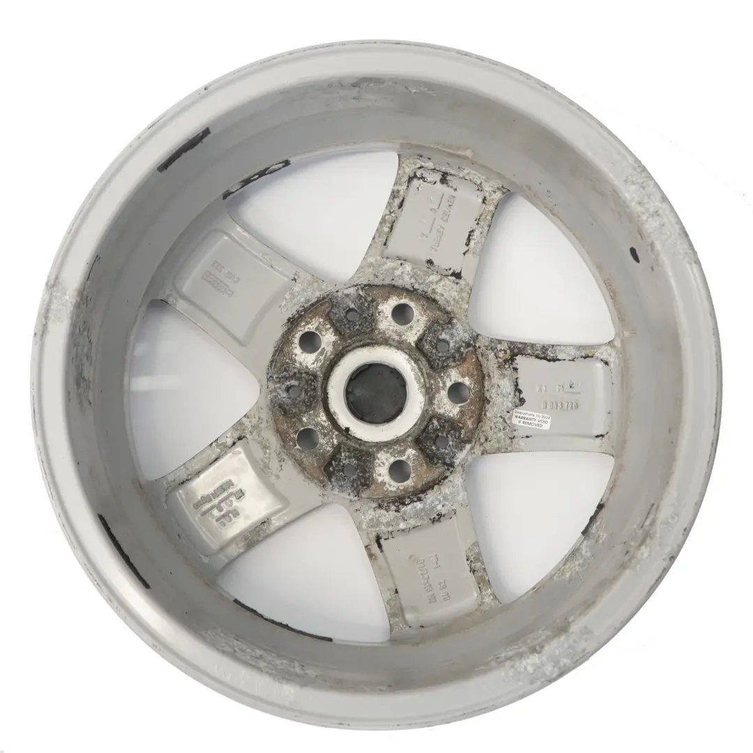 Alloy Rim 16" 5-Star Single Spoke 124 to Mini Cooper R60 R61 Silver Wheel with Part number 9803720 Mini Cooper R60 R61 Silver Wheel Alloy Rim 16" 5-Star Single Spoke 124 - SKU 9803720-1 - Part number 9803720