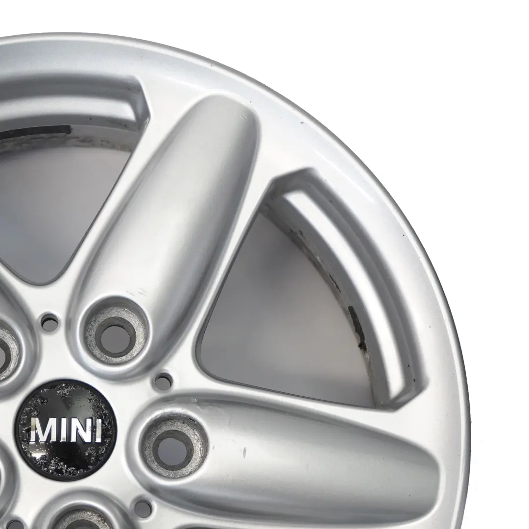 Alloy Rim 16" 5-Star Single Spoke 124 to Mini Cooper R60 R61 Silver Wheel with Part number 9803720 Mini Cooper R60 R61 Silver Wheel Alloy Rim 16" 5-Star Single Spoke 124 - SKU 9803720-1 - Part number 9803720