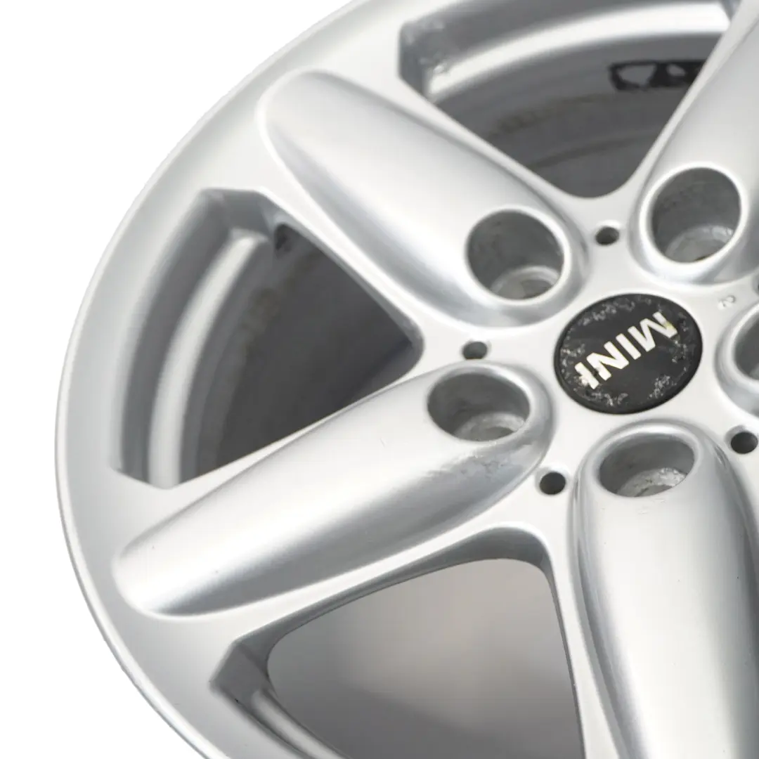 Alloy Rim 16" 5-Star Single Spoke 124 to Mini Cooper R60 R61 Silver Wheel with Part number 9803720 Mini Cooper R60 R61 Silver Wheel Alloy Rim 16" 5-Star Single Spoke 124 - SKU 9803720-1 - Part number 9803720