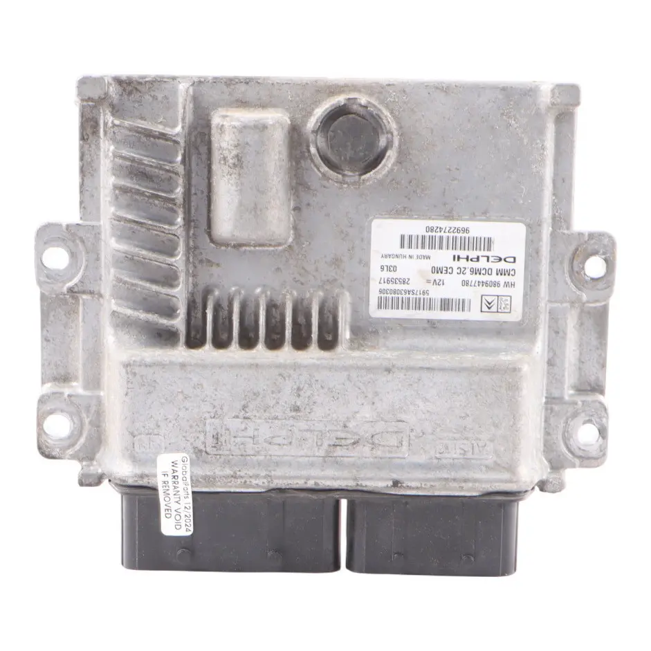 Citroen Relay III DW10FUD Engine Control Unit ECU Manual to with Part number 9809447780 Citroen Relay III DW10FUD Engine Control Unit ECU Manual - SKU 9809447780 - Part number 9809447780