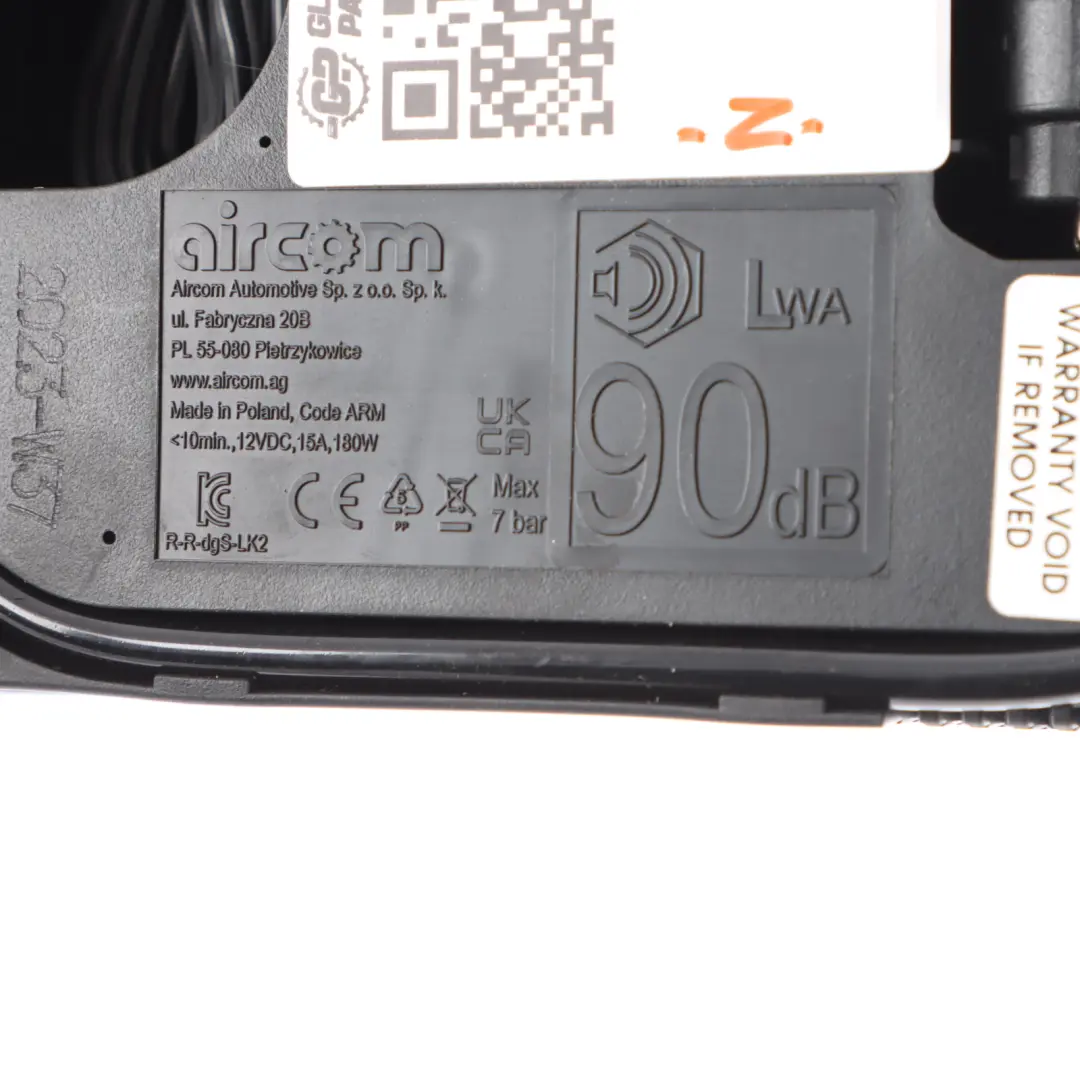 Tyre Air Compressor Mercedes C118 W177 W243 W247 Tyre Inflation Pump to with Part number A0005838505 Tyre Air Compressor Mercedes C118 W177 W243 W247 Tyre Inflation Pump - SKU A0005838505 - Part number A0005838505