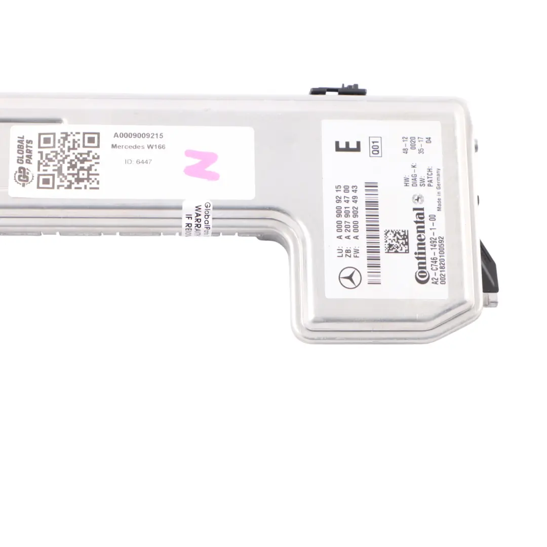 Front Lane Assist Camera High Beam Module Control Unit to Mercedes W166 with Part number A0009009215 Mercedes W166 Front Lane Assist Camera High Beam Module Control Unit - SKU A0009009215 - Part number A0009009215