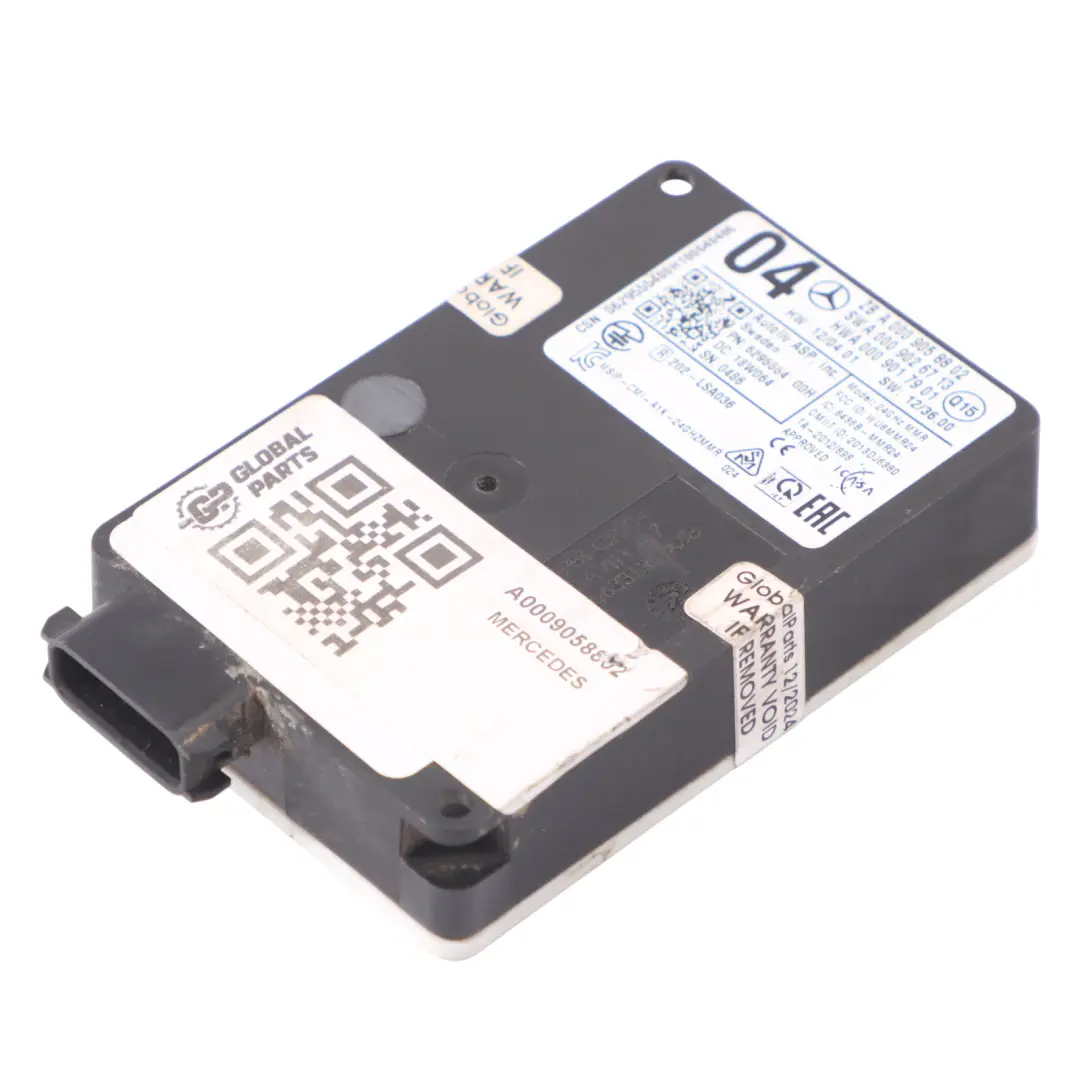 Mercedes W166 W205 W212 Parachoque Trasero Sensor Punto Ciego Módulo - SKU A0009058802 - Número de pieza A0009058802