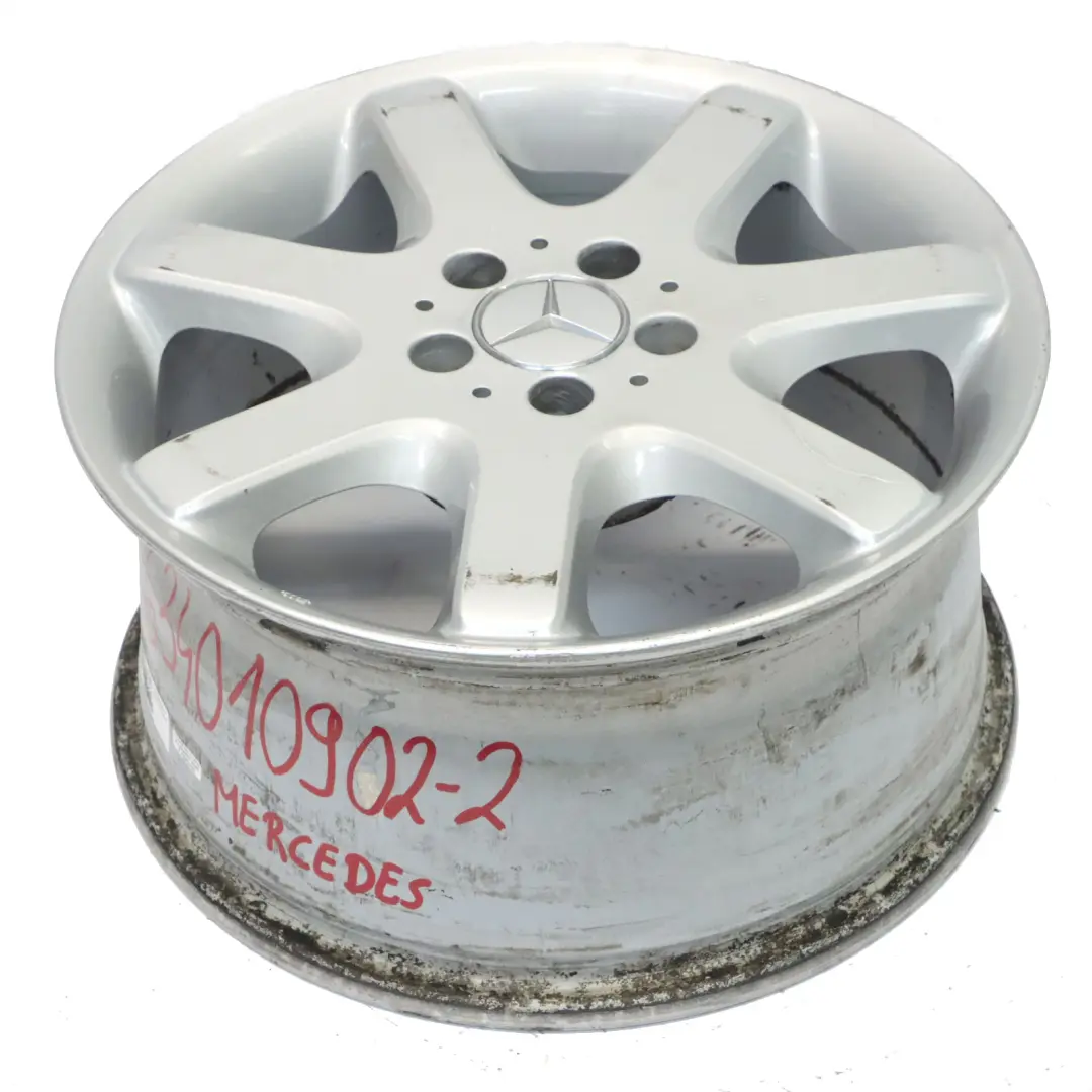 Alloy Rim 17" 8.5J ET52 to Mercedes ML W163 Silver Wheel with Part number A1634010902 Mercedes ML W163 Silver Wheel Alloy Rim 17" 8.5J ET52 - SKU A1634010902-2 - Part number A1634010902