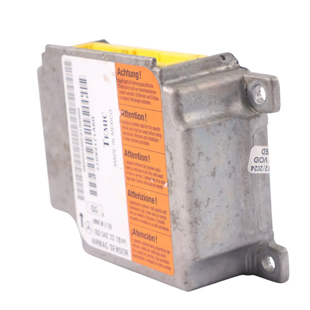 SRS Module de contrôle Unité de capteur Temic pour Mercedes ML W163 à propos du numéro de pièce A1635422218 Mercedes ML W163 SRS Module de contrôle Unité de capteur Temic - SKU A1635422218 - Numéro de pièce A1635422218