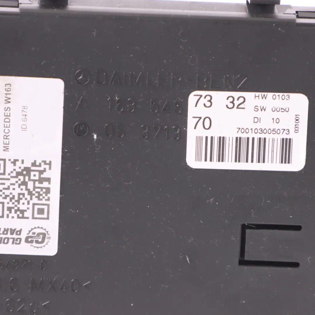 Mercedes ML W163 Module de commande de confort Électronique centrale - SKU A1635457332 - Numéro de pièce A1635457332