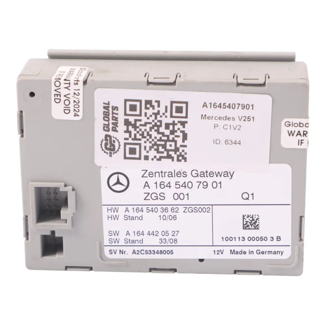 Gateway Module Control Unit ECU Mercedes V251 - SKU A1645407901 - Part number A1645407901