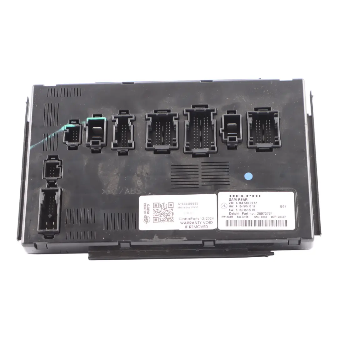 SAM Module Mercedes W164 W251 X164 Control Unit Fuse Relay Box Rear to with Part number A1645409962 SAM Module Mercedes W164 W251 X164 Control Unit Fuse Relay Box Rear - SKU A1645409962 - Part number A1645409962