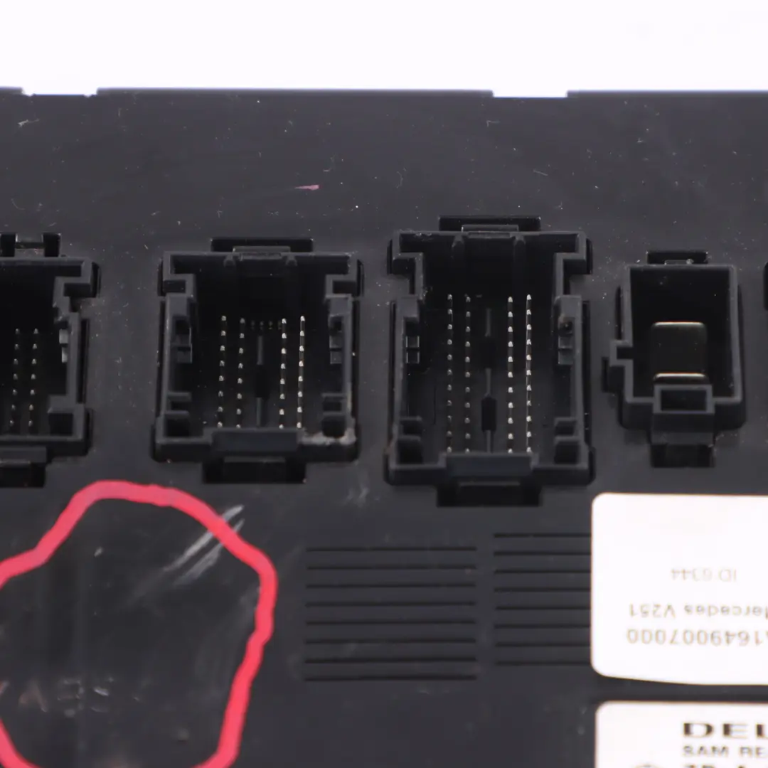 SAM Karosserie Steuerung Modul Hinten für Mercedes V251 mit Teilenummer A1649007000 Mercedes V251 SAM Karosserie Steuerung Modul Hinten - SKU A1649007000 - Teilenummer A1649007000