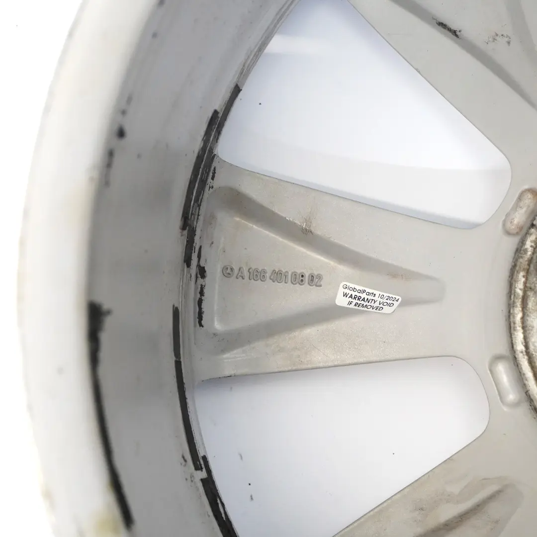 Mercedes ML W166 Silberne Alufelge 19" 8.5J ET:59 7 Speichen - SKU A1664010802-2 - Teilenummer A1664010802