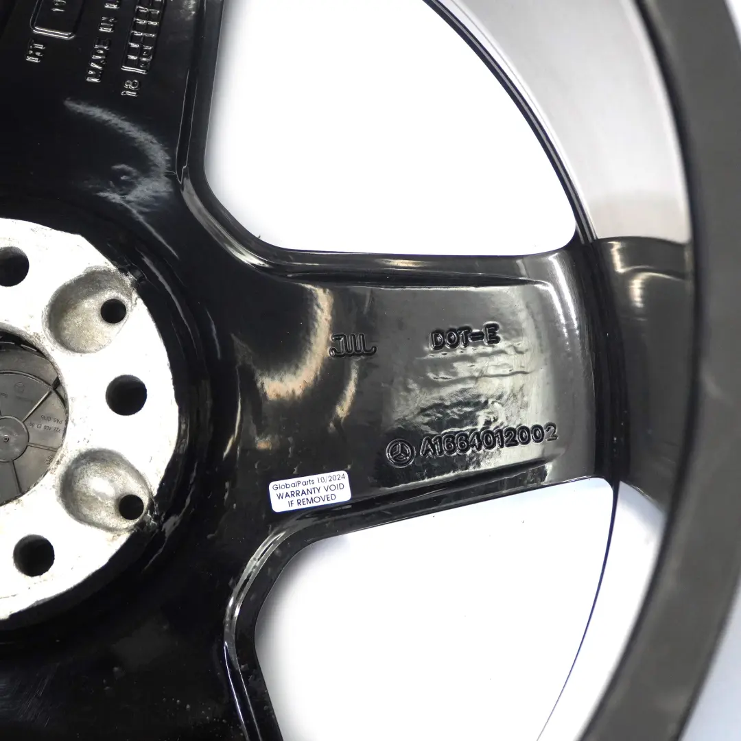 Schwarz Alufelge 20" 5 Speichen 9J ET:57 für Mercedes ML W166 AMG mit Teilenummer A1664012002 Mercedes ML W166 AMG Schwarz Alufelge 20" 5 Speichen 9J ET:57 - SKU A1664012002-4 - Teilenummer A1664012002